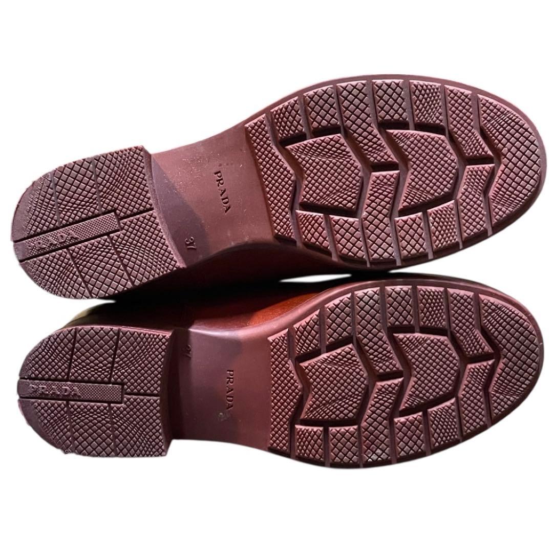Prada プラダ　レインブーツ　バーガンディ ラバーブーツ