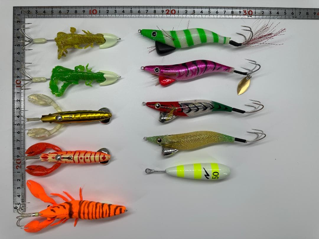 中古・未使用 タコエギ いろいろ10点 ダイワ タコエギケース付き