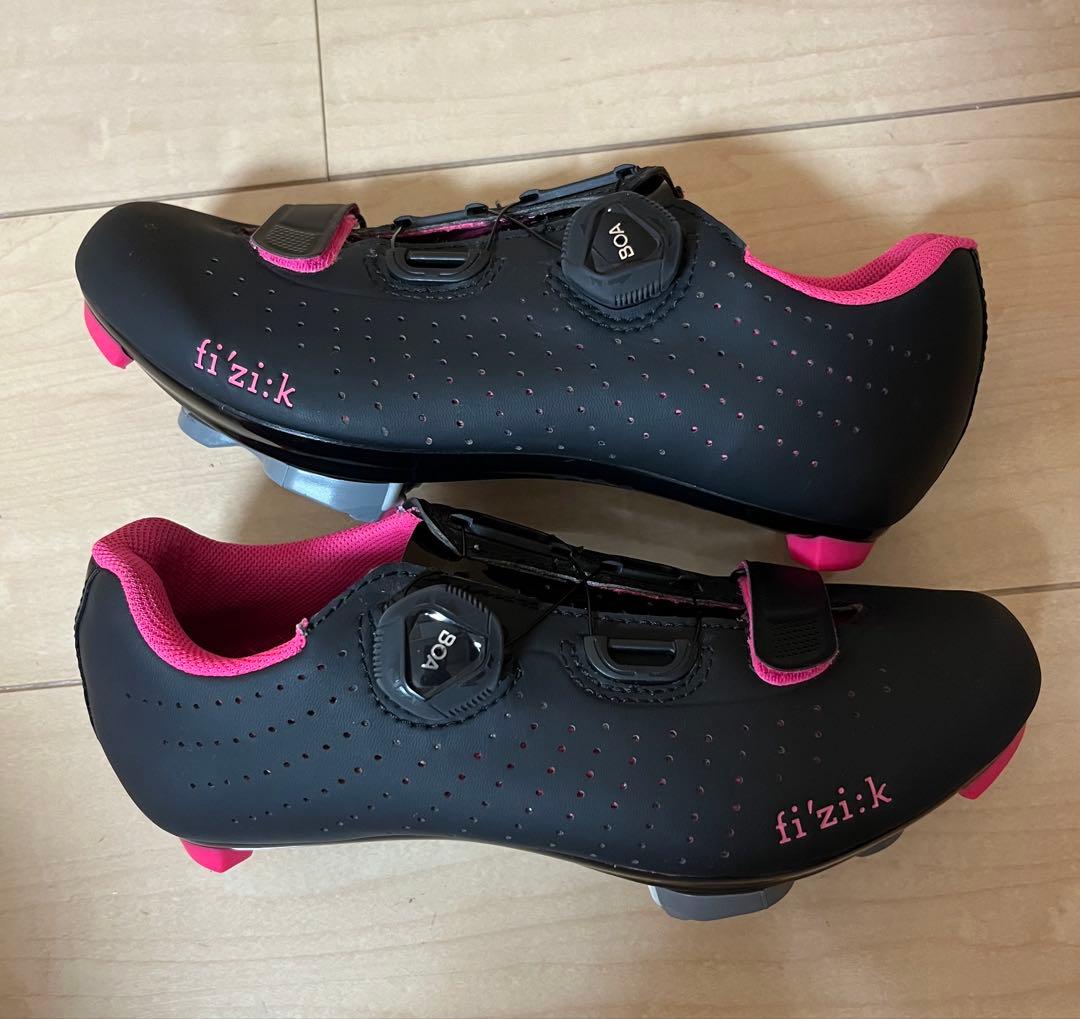 fizik フィジーク テンポ ブラックピンク サイクル シューズ 23cm 箱