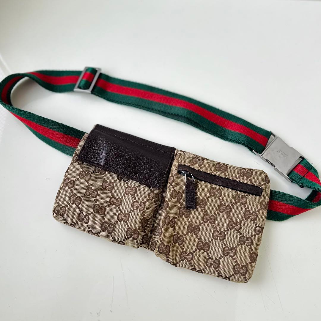 【D.H様】GUCCI GG柄 シェリーライン ボディバッグ　ウェストポーチ