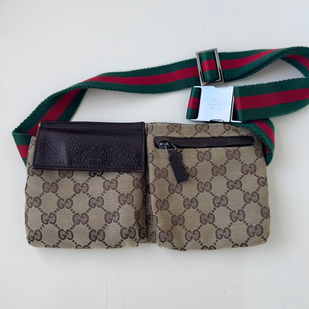 【D.H様】GUCCI GG柄 シェリーライン ボディバッグ　ウェストポーチ
