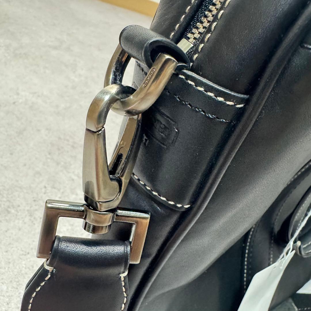 最終価格 新品 COACH 2way ビジネスバッグ レザー ブラック