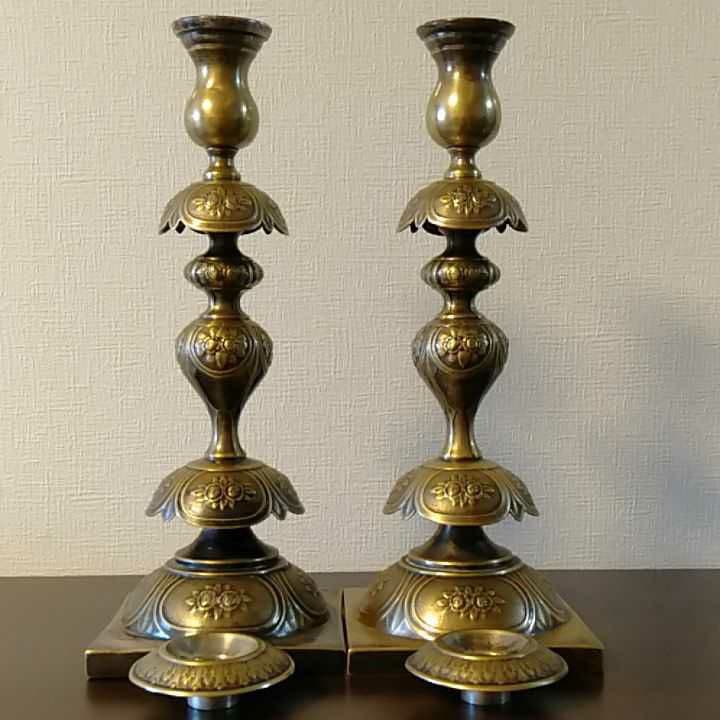 【激レア】シャバット(安息日)用のキャンドルスタンド　アンティーク　ユダヤ　燭台
