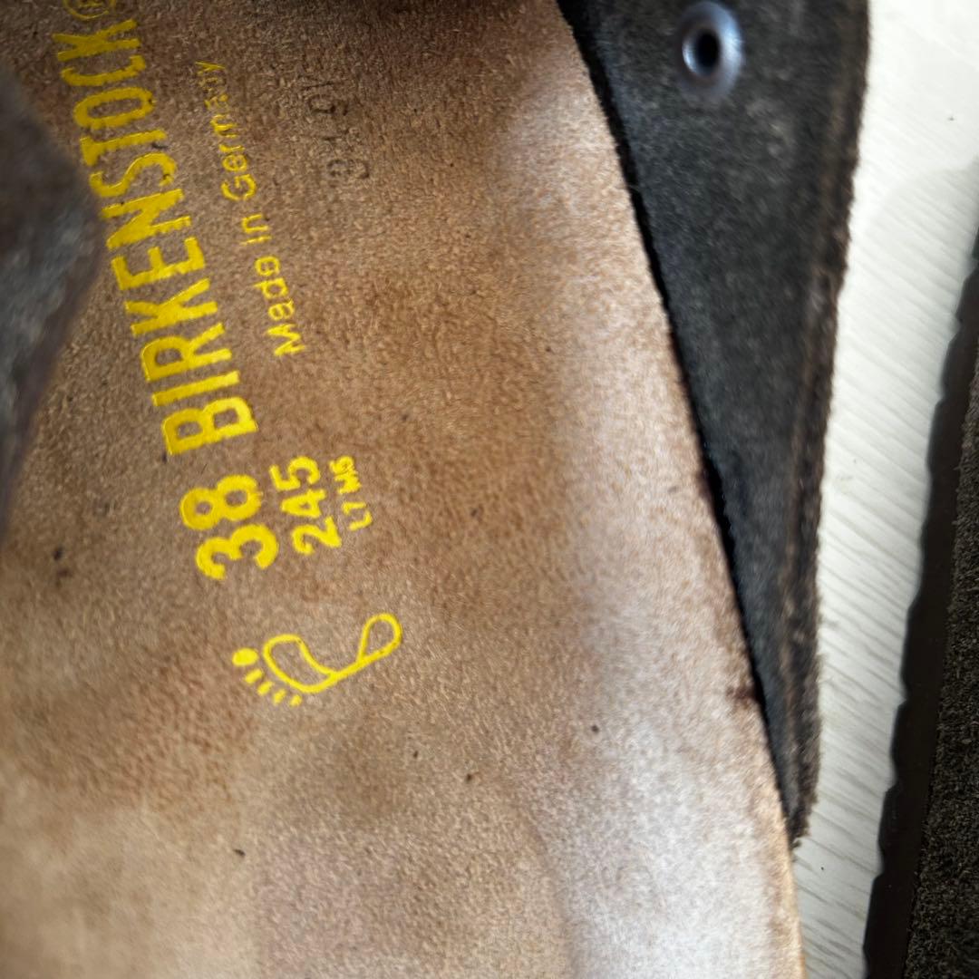 【美品】ビルケンシュトック ボストン 38 24.5 スエード サンダル