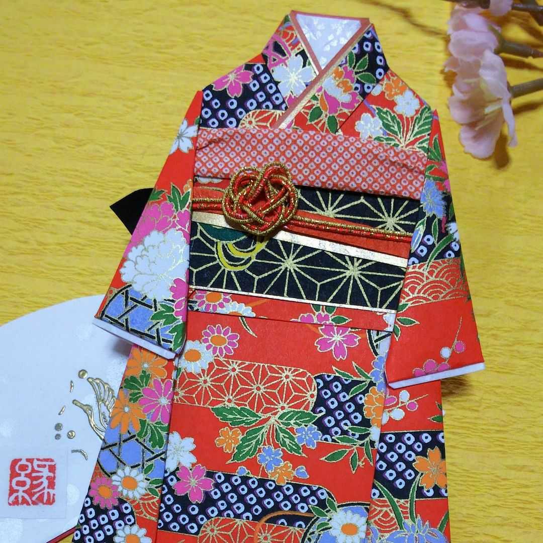 【ご注文確認用 ポチ袋②】着物のポチの◇振袖◇友禅和紙