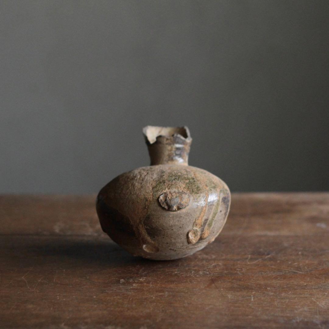 須恵器 平瓶 古美術 古道具 アンティーク 酒器 花器