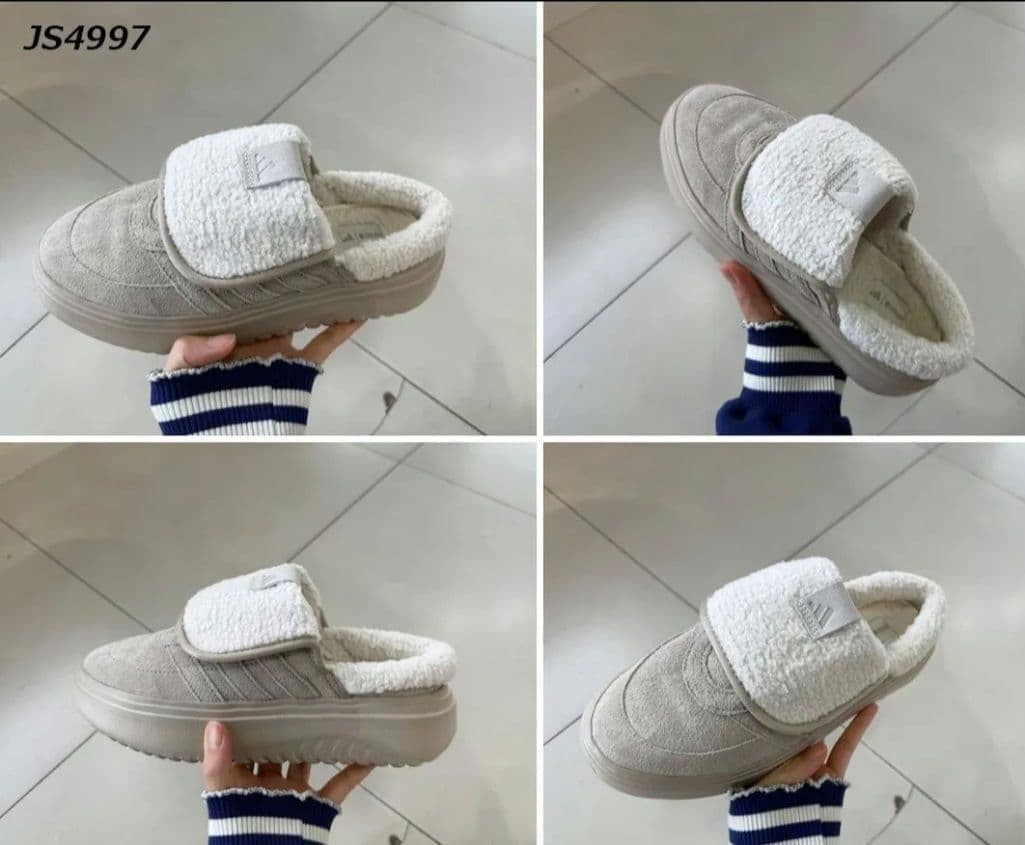 大人気★adidas★アディダス★23.5㎝★ボア付き★ミュール★ベージュ