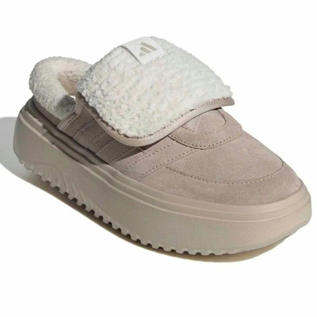 大人気★adidas★アディダス★23.5㎝★ボア付き★ミュール★ベージュ