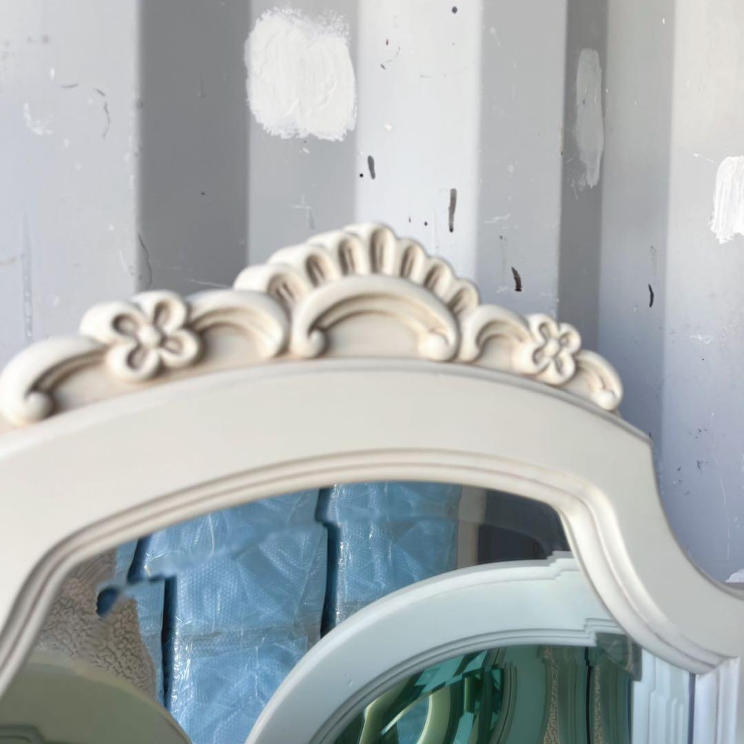 取付無料！リンホーリン レキシントン 姫系アイボリー アンティークドレッサー✨