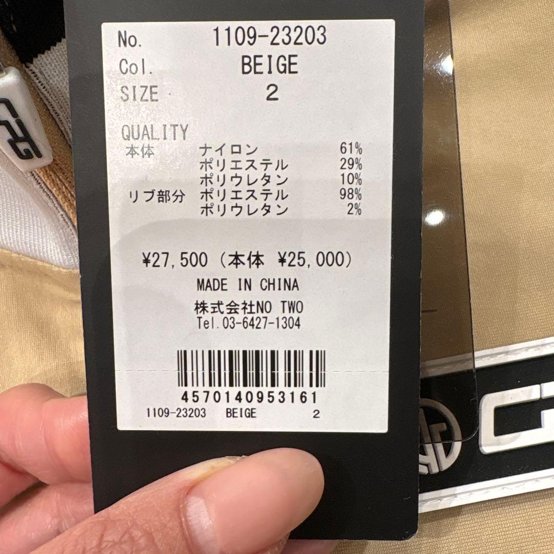 CPG GOLF ベージュ ハーフジップシャツ 2