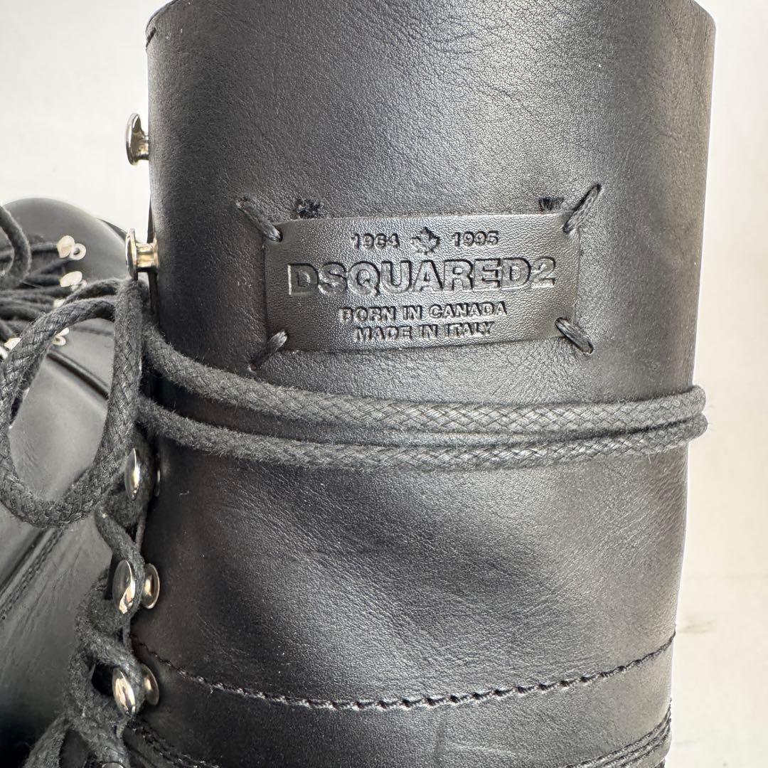 【美品】DSQUARED2 レースアップブーツ コンバットブーツ 黒