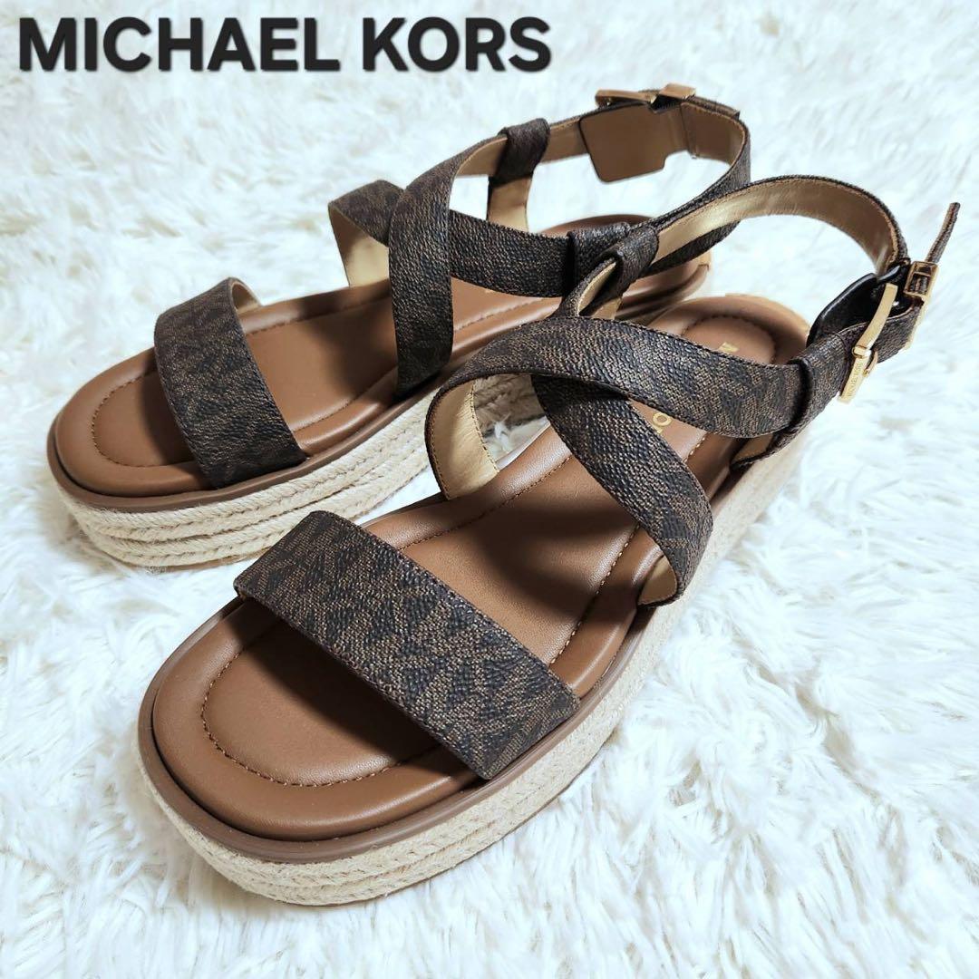 新品未使用　マイケルコース　サンダル　エスパドリーユ　プラットフォーム　24