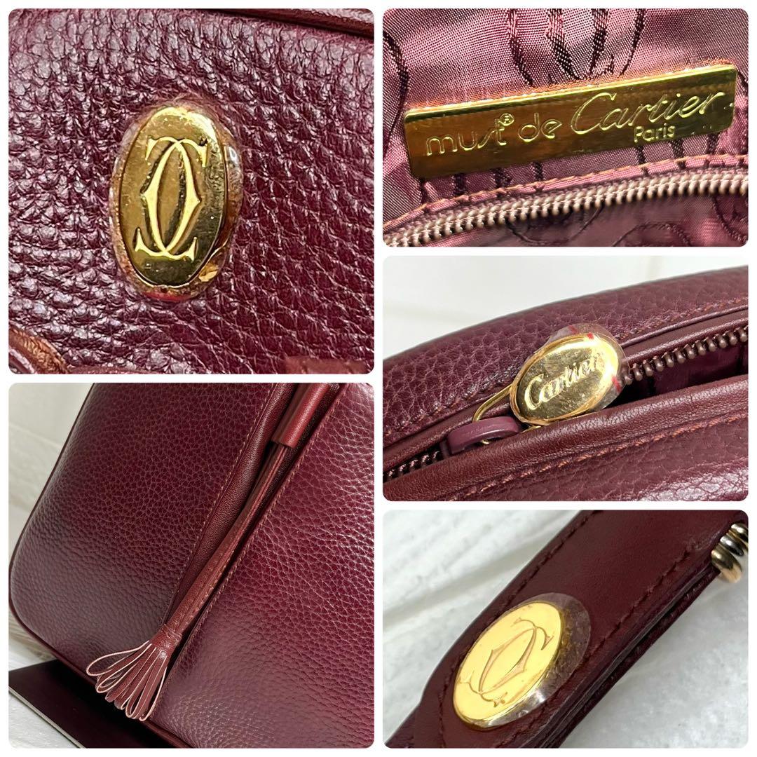 ✨上美品✨☘️Cartier☘️✨ショルダーバッグ✨マストライン✨ボルドー✨