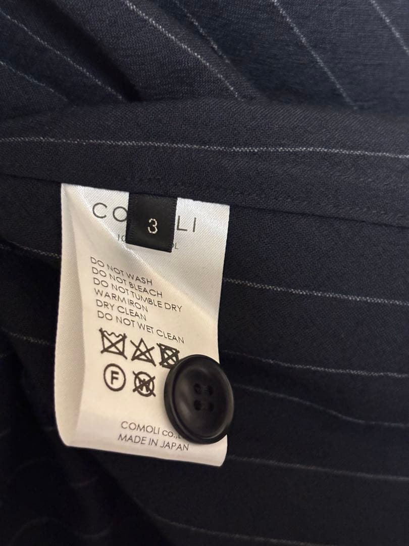 COMOLI コモリ 23SS ストライプ セットアップ サイズ3