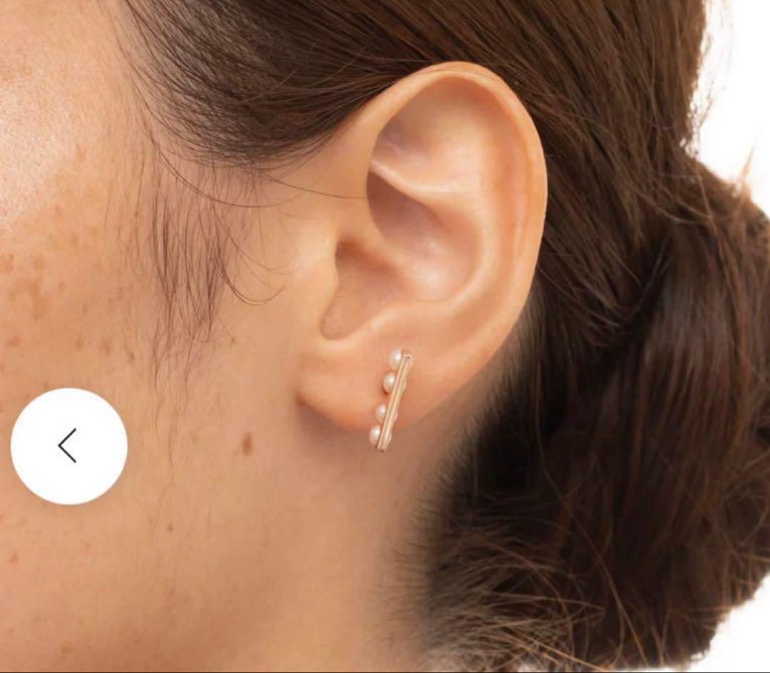 ヒロタカ hirotaka K10 YG BELUGA パール ピアス