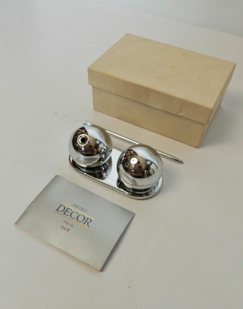 【美品 完動品】SEIKO DECOR トーキングクロック ペンスタンド置き時計