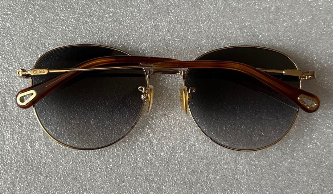 Chloe クロエ サングラス メンズ&レディース (ブラック系×ゴールド系)