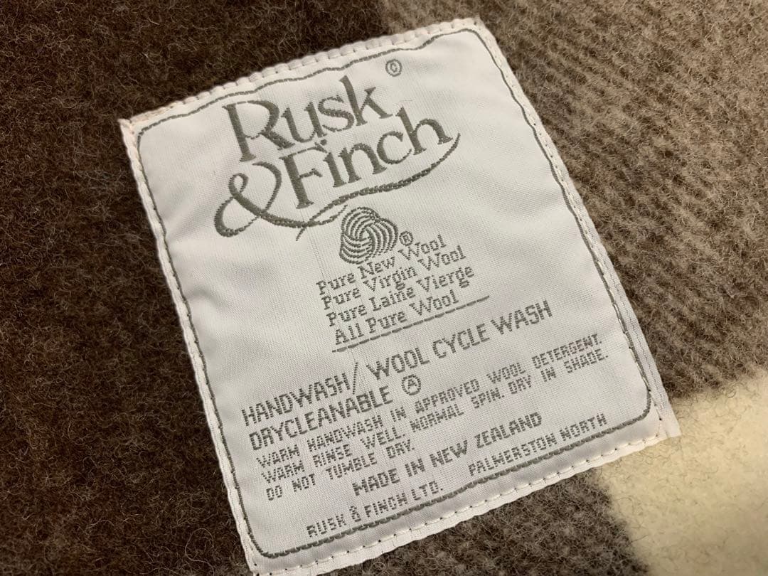 新品　Rusk & Finch ピュアニューウールブランケット　ヴィンテージ