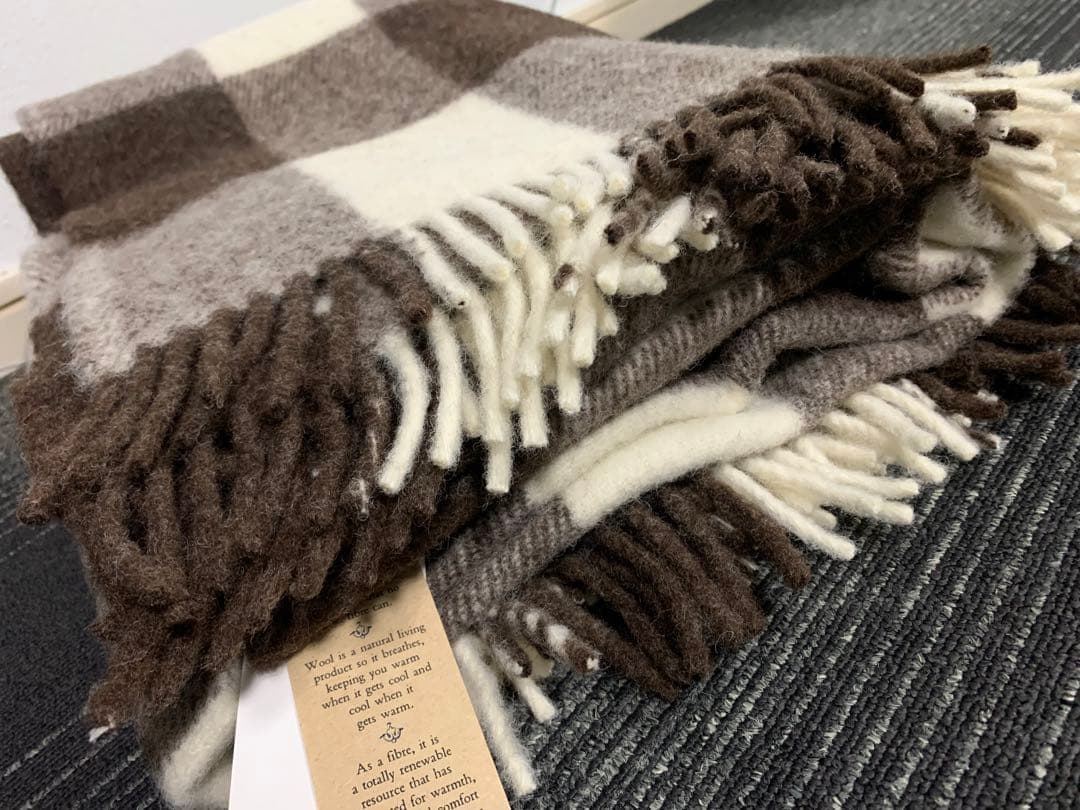 新品　Rusk & Finch ピュアニューウールブランケット　ヴィンテージ