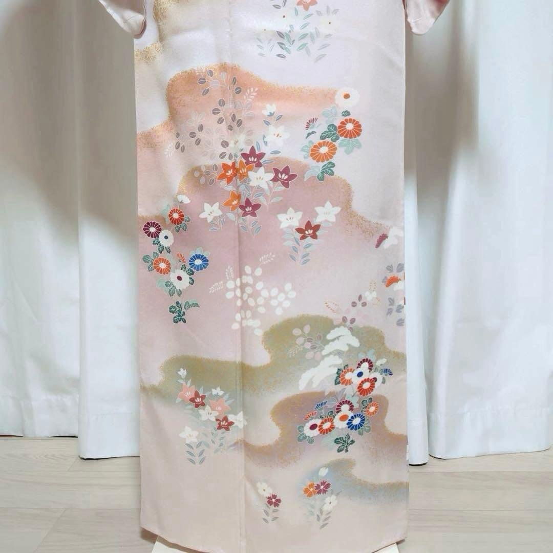 正絹　友禅　訪問着　袷　フルセット　未着用　卒業式　入学式　七五三　ミト