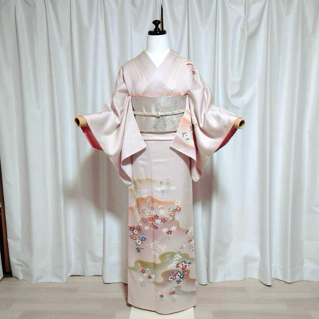 正絹　友禅　訪問着　袷　フルセット　未着用　卒業式　入学式　七五三　ミト