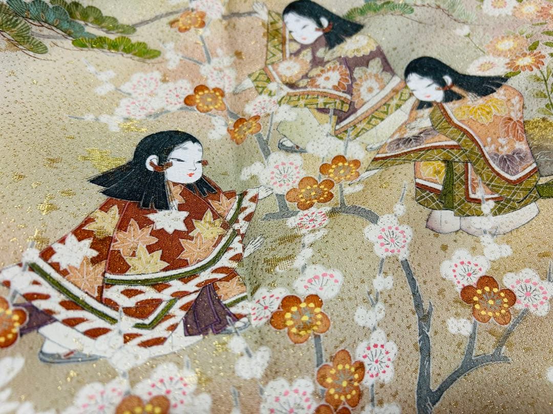 作家物　手書き友禅に金糸たっぷりの寿光織 高級色留袖6点セット　共誂え正絹長襦袢