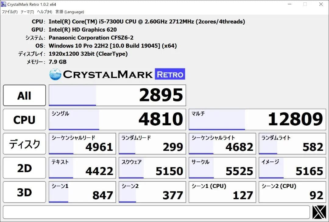 【本体のみ】Panasonic ノートPC Let's note CF-SZ6