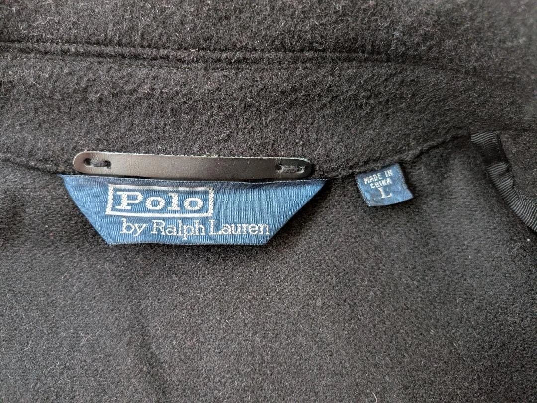 Polo by Ralph Lauren フーデッドコート 黒 鹿角釦 L 美品