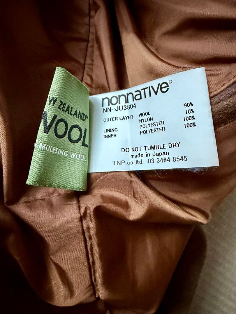 nonnative SAILOR COAT NZ W/N LIGHT Pコート