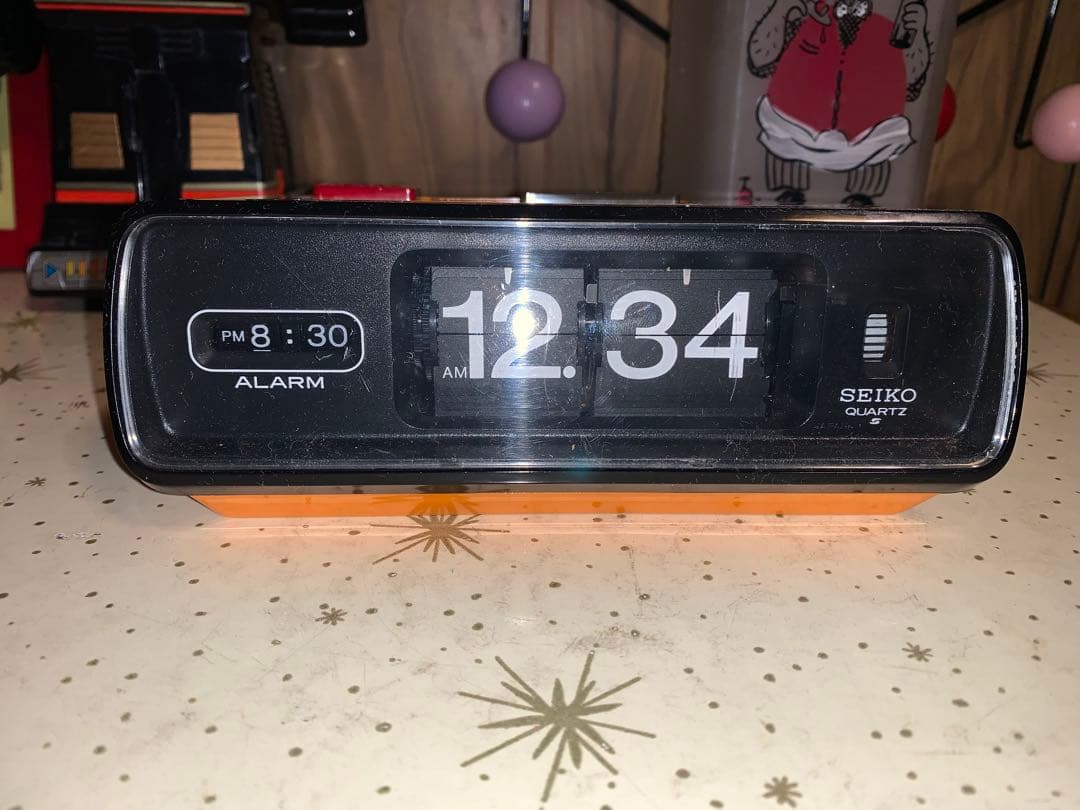 昭和レトロ　動作品　SEIKO セイコー　パタパタ時計　スペースエイジ　イームズ