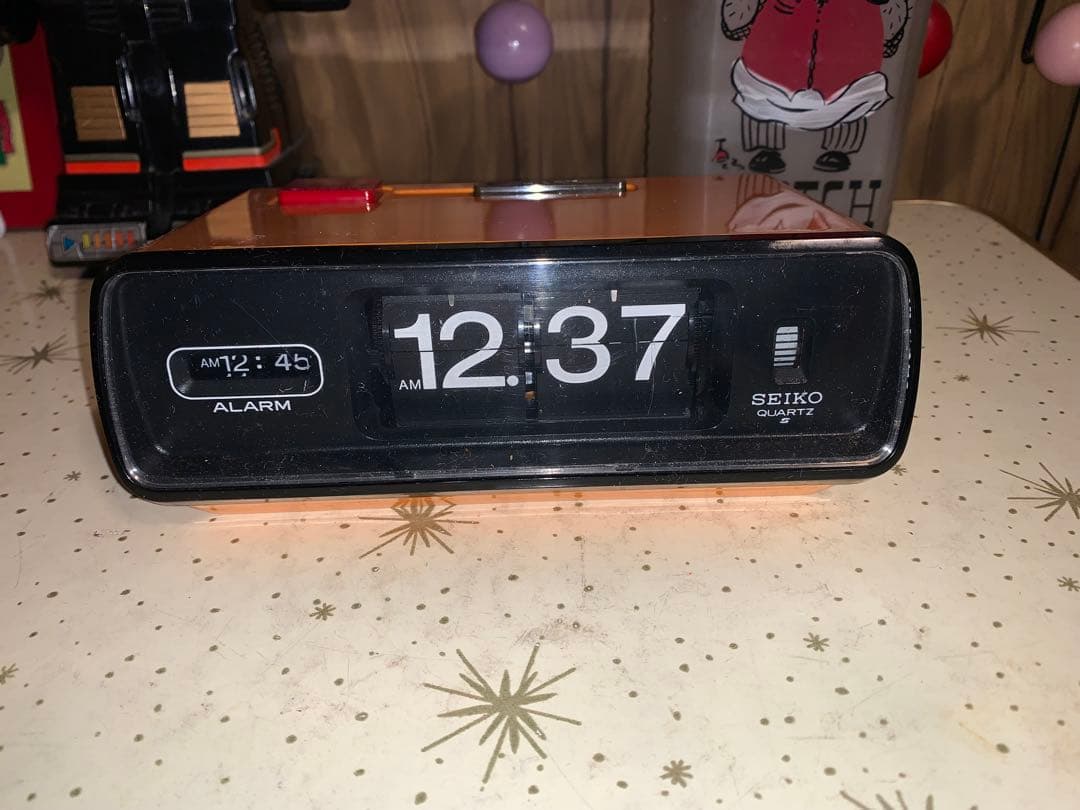 昭和レトロ　動作品　SEIKO セイコー　パタパタ時計　スペースエイジ　イームズ