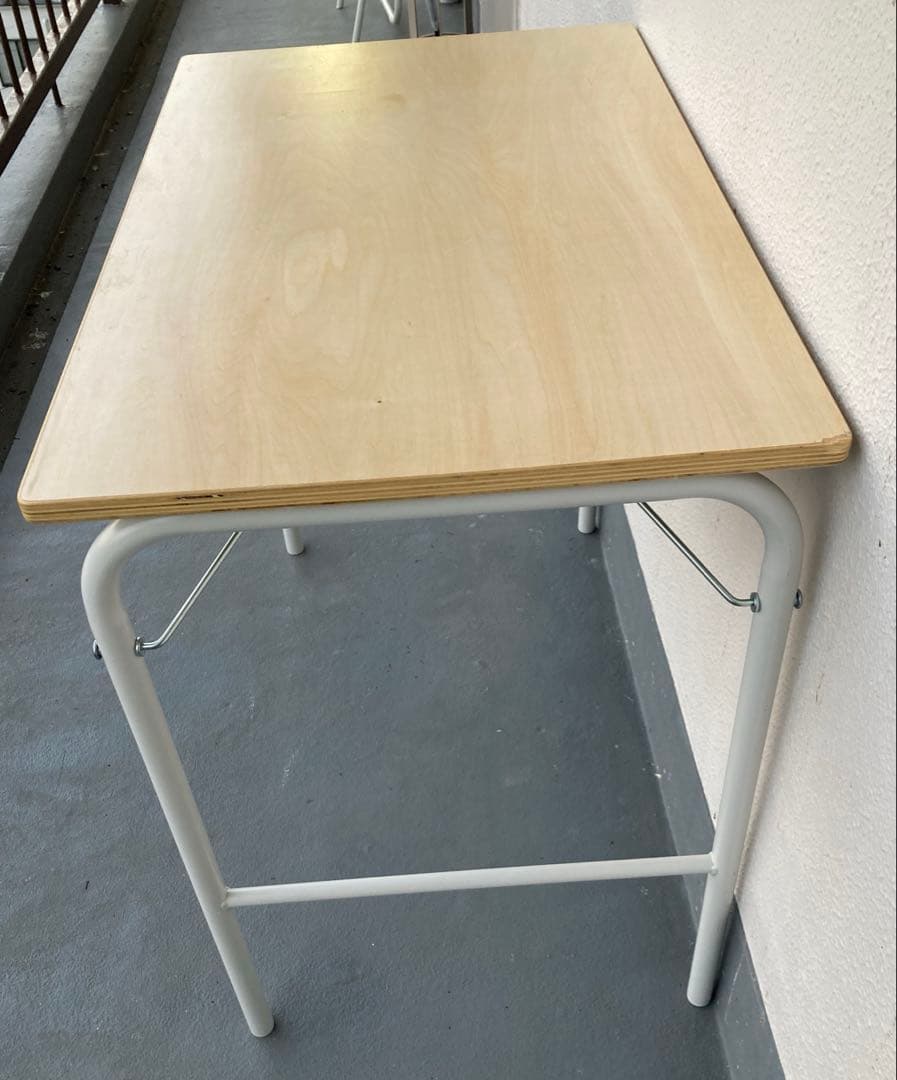 無印良品　MUJI 折りたたみ　スチールパイプ　テーブル