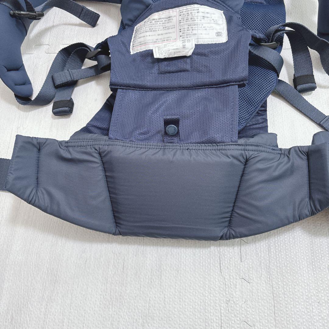 アンジェレッテ ベビーキャリア オン ネイビー 抱っこ紐 ヒップシート