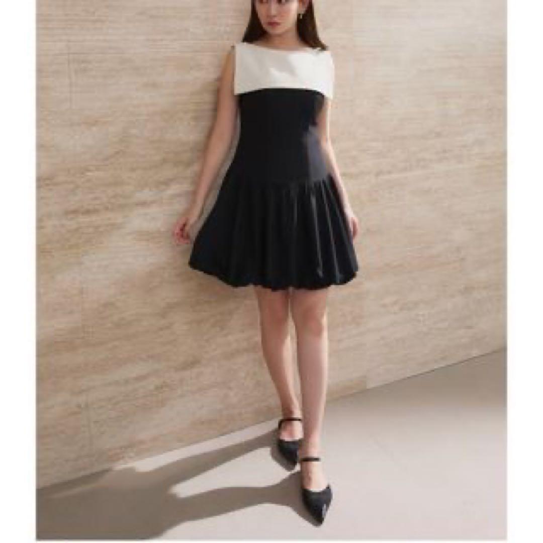 【S】herlipto Two-Tone Balloon Mini Dress