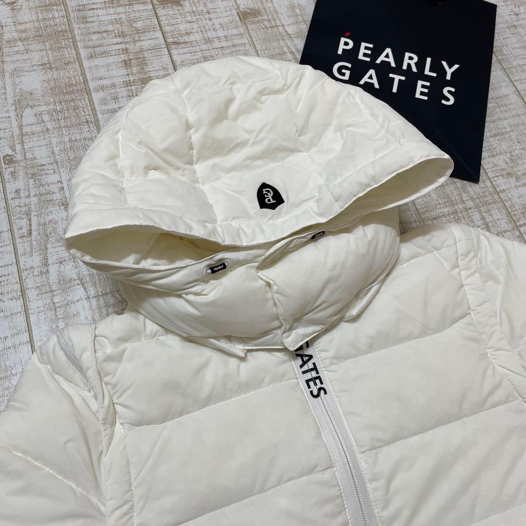 新品 パーリーゲイツ ダウンジャケット 高級 ホワイト Lサイズ（5）