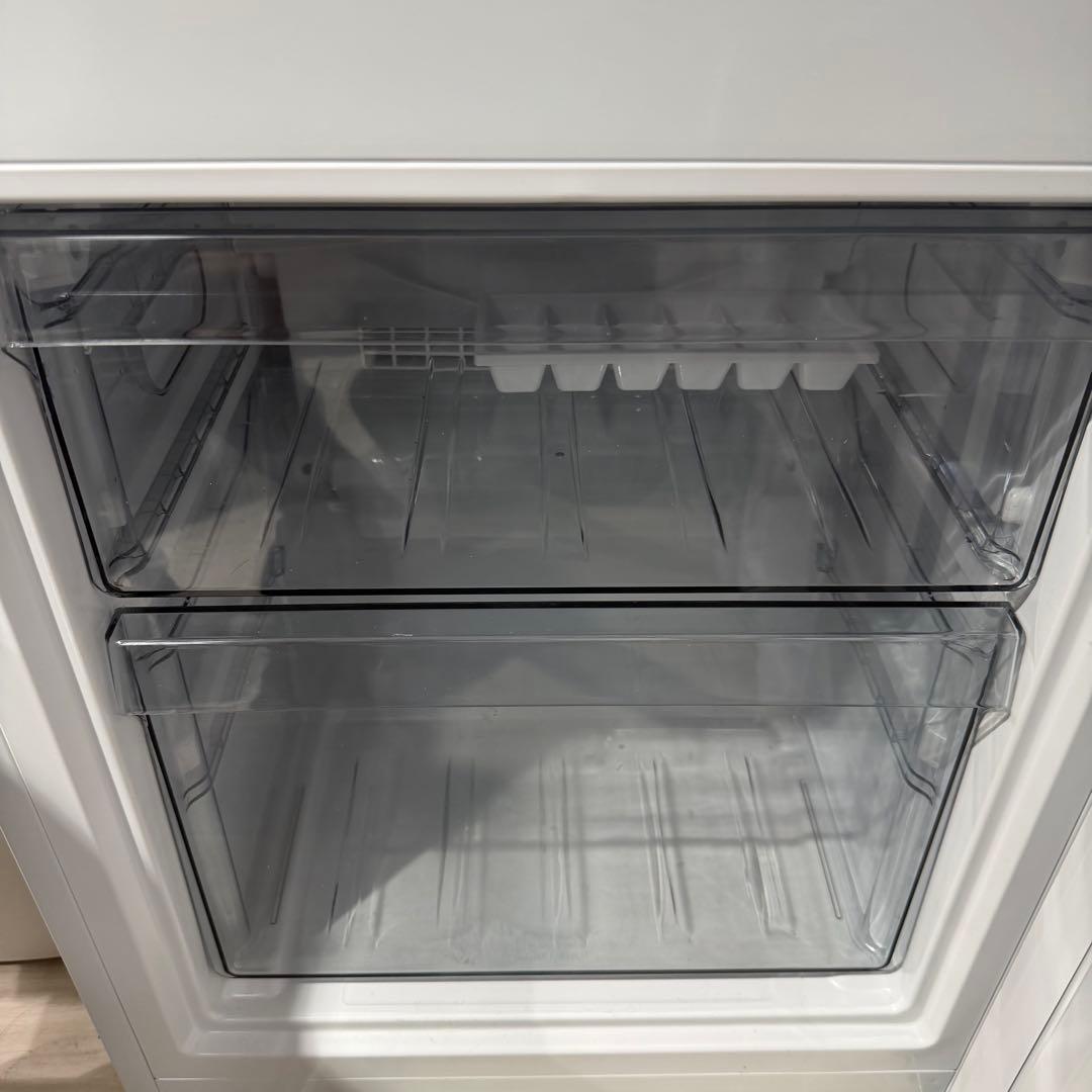 ツインバード　ホワイト 2ドア冷蔵庫　鏡面