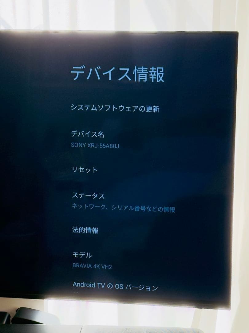 定価約30万★】SONY BRAVIA XRJ-55A80J 4K有機ELテレビ