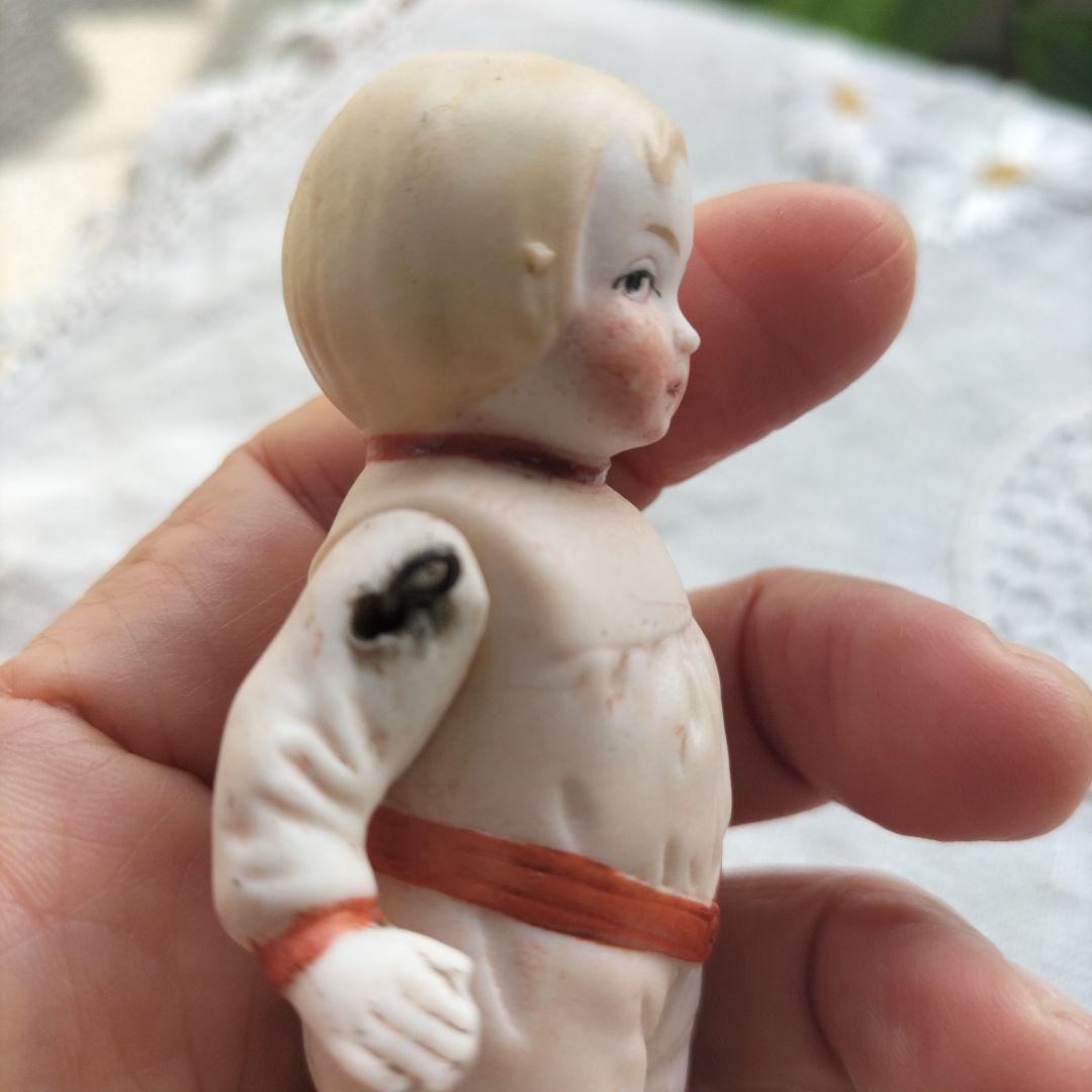 ドイツ　ビンテージ　ビスクドール　男の子　身長8.8cm HERTWIG？