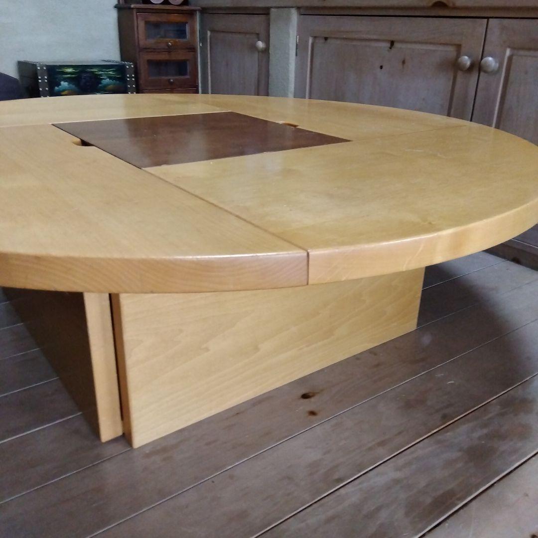 着払い　最終価格　北欧風ちゃぶ台　1台3役　　静岡家具　座卓、収納箱　高さ調節可