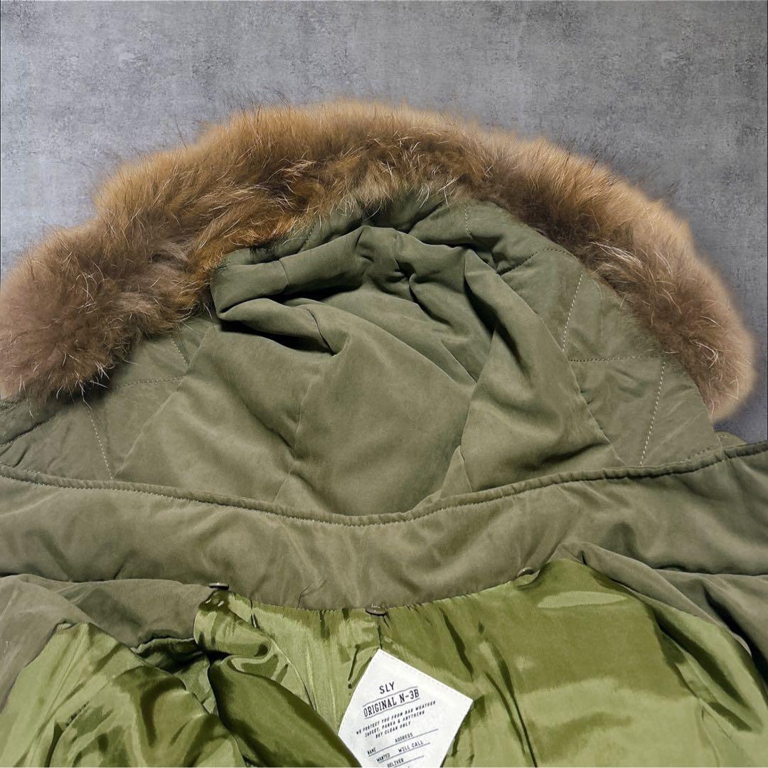 SLY モッズコート カーキ N3B ラクーンファー Y2K ギミック グランジ