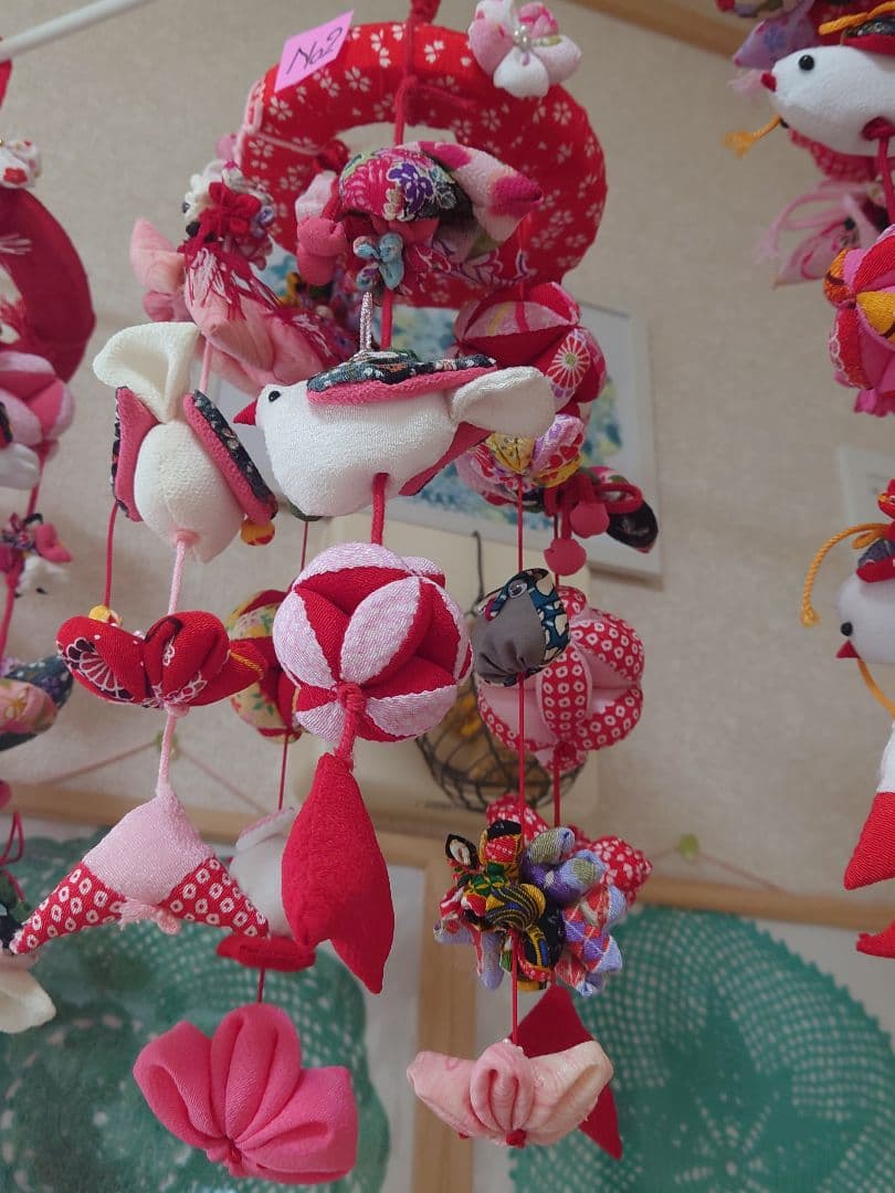 極美品　ハンドメイドひでばあちゃん作の縁起物のつるし雛　No.2