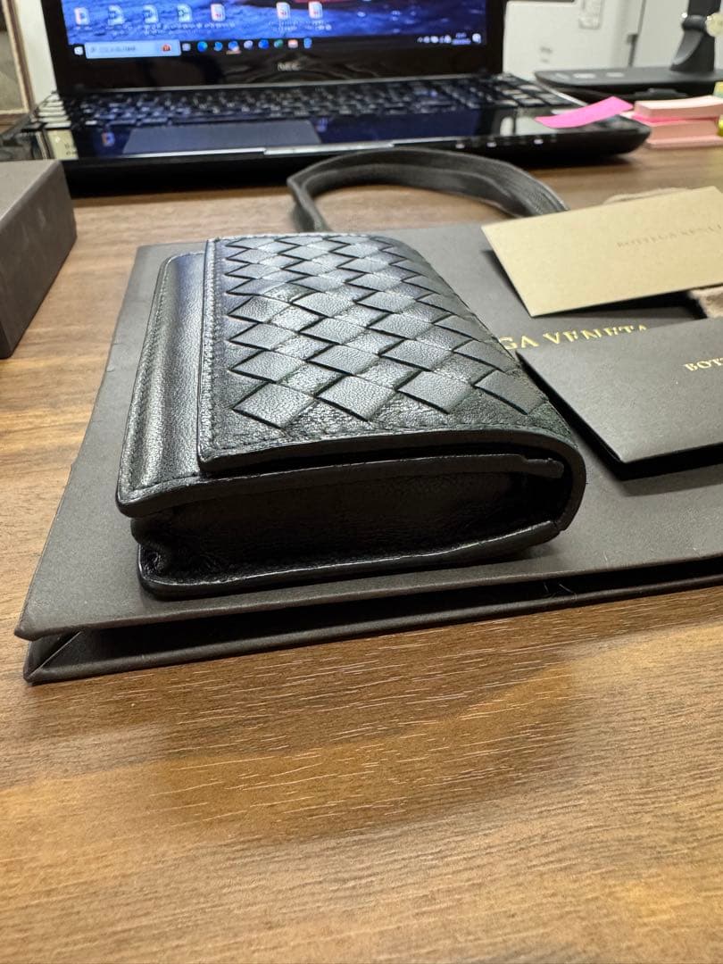 Bottega Veneta ブラックレザー名刺入れ