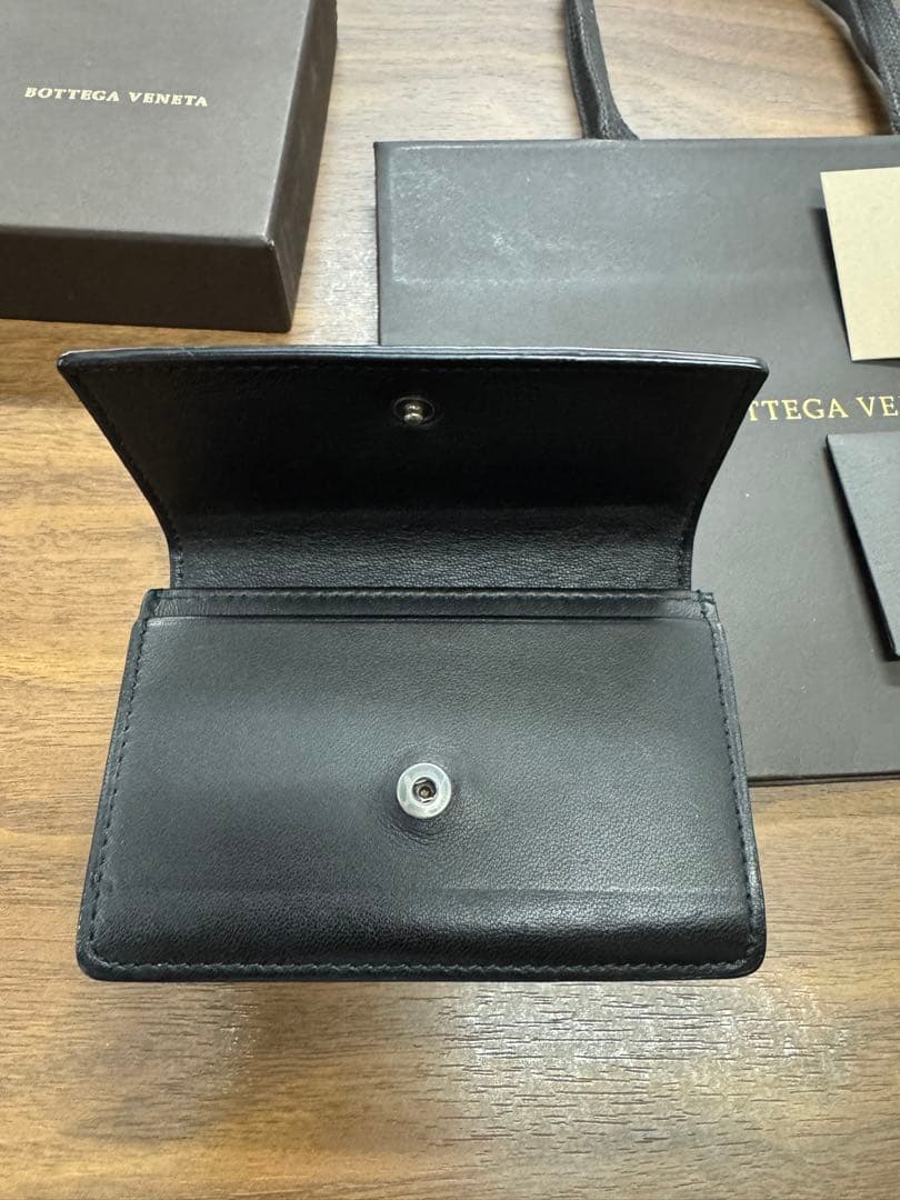 Bottega Veneta ブラックレザー名刺入れ