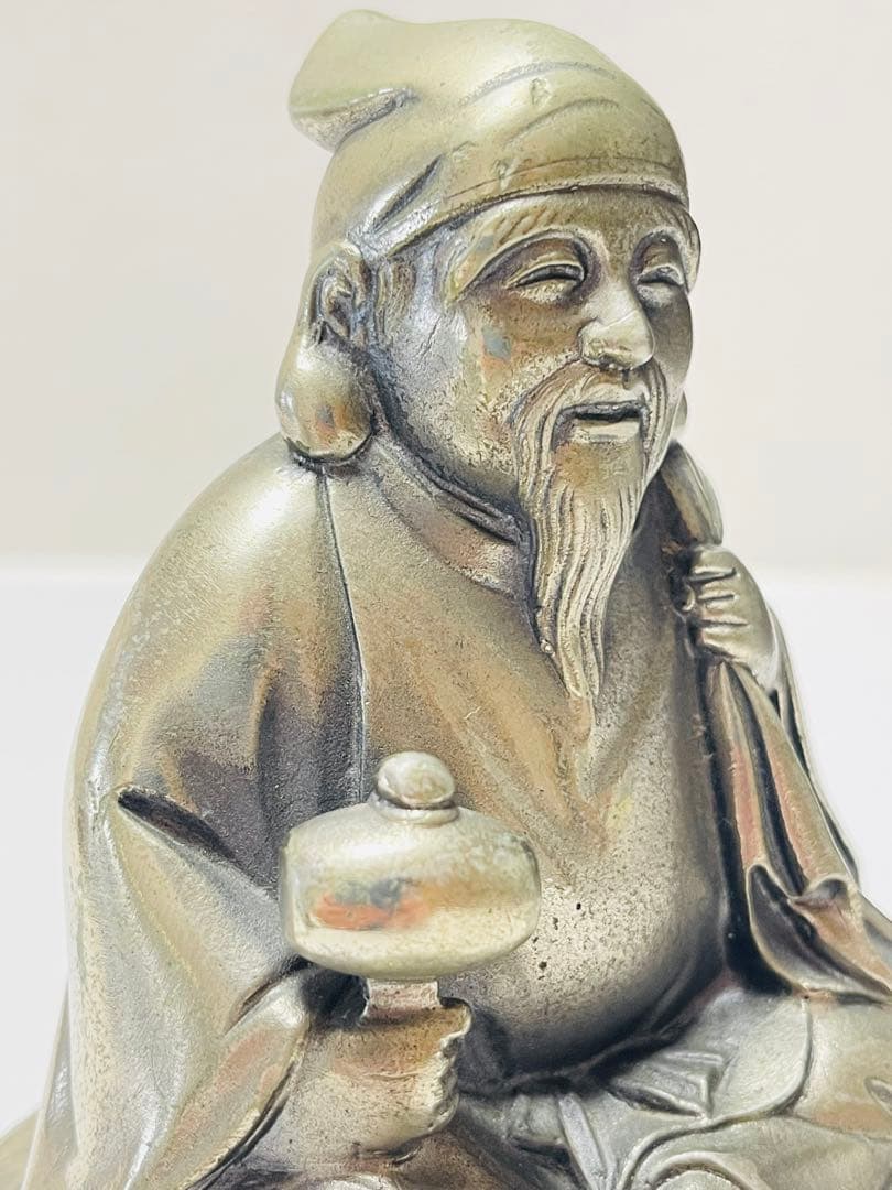 古美術 洋銀 刻印 高村光雲 恵比寿大黒天 置物