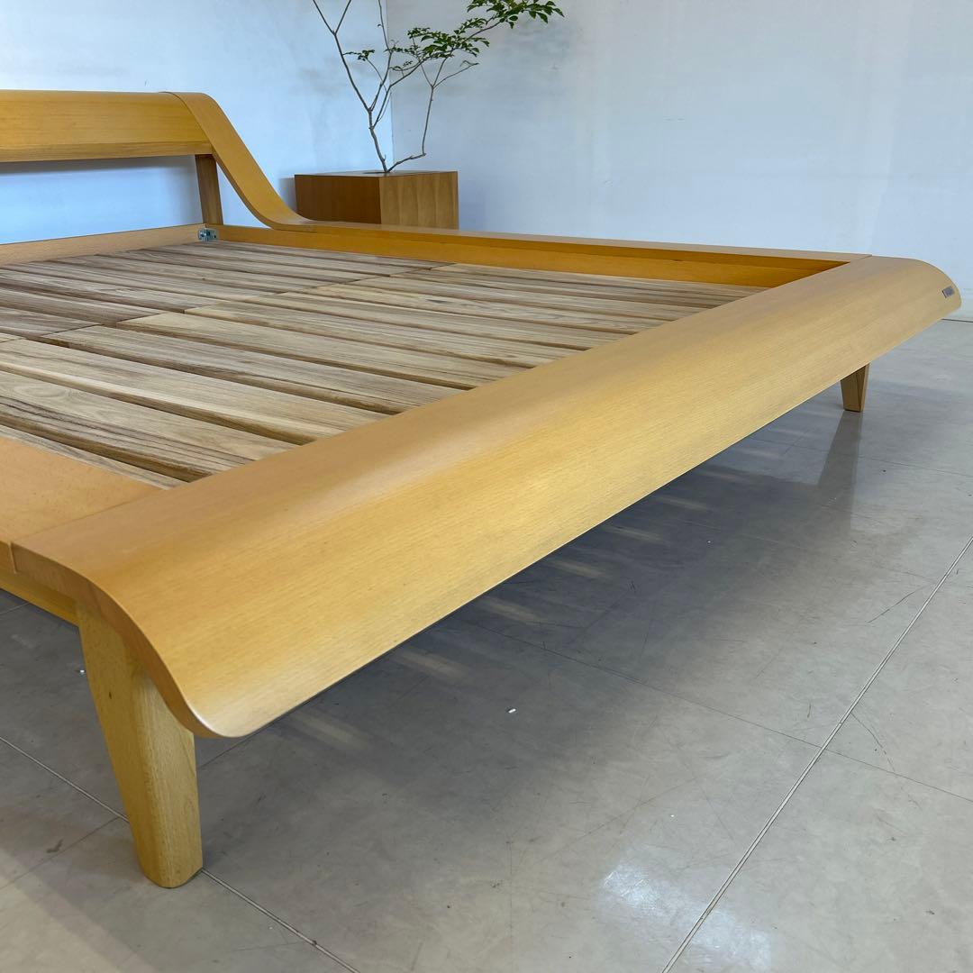 新品・アウトレット★ワイドダブル ベッドフレーム シンプル すのこ