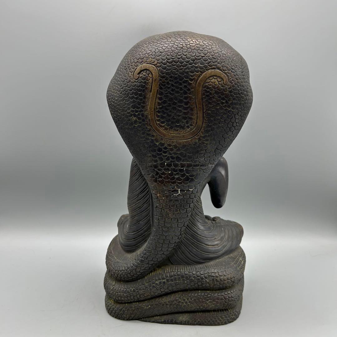 【仏陀　ナーガ　ブロンズ　銅像】仏教美術　仏像釈迦　カンボジア　アンコールワット