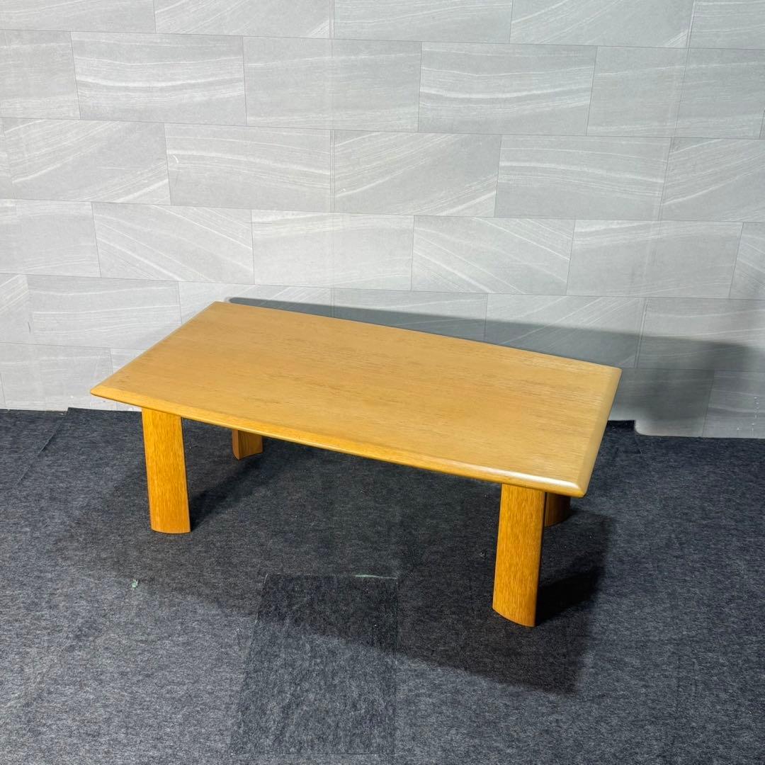 SHIRAKAWA リビングテーブル 無垢材 幅120 ローテーブル d4608