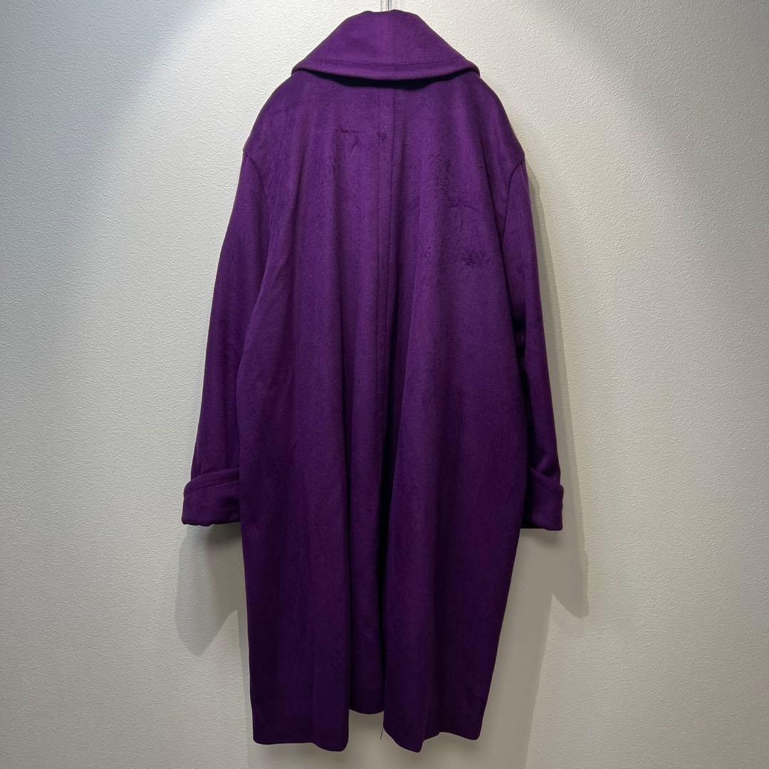 希少 CELINE 上質 ウール カシミヤ クロンビー ステンカラーコート 40