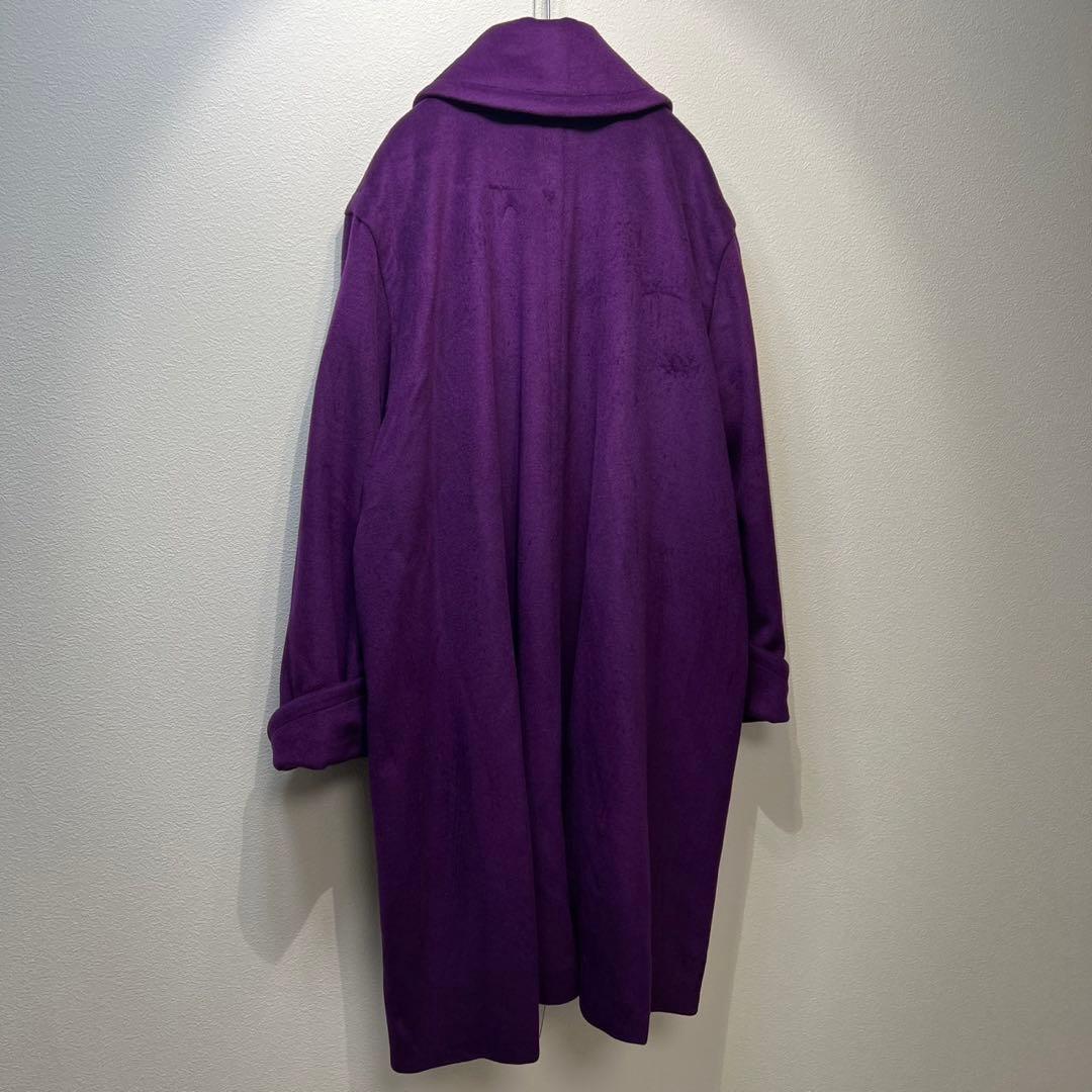 希少 CELINE 上質 ウール カシミヤ クロンビー ステンカラーコート 40