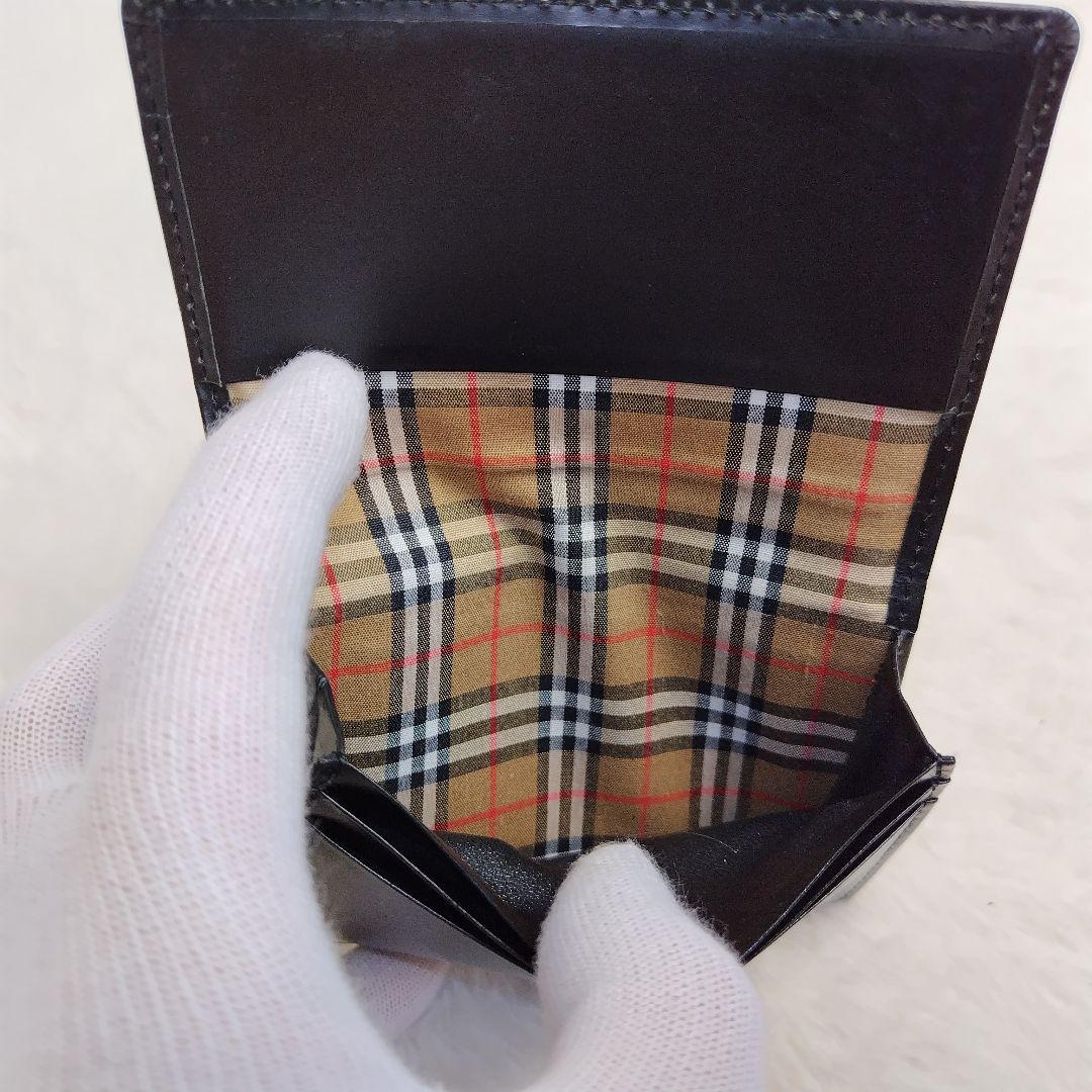 ✨美品✨BURBERRY　ブラック　黒　ノバチェック　名刺入れ　カードケース